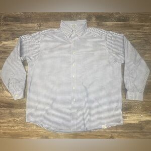 L.L. Bean Shirt - Men’s Button Down - Blue Gingham Cotton - Size17.5 - 35 - GUC